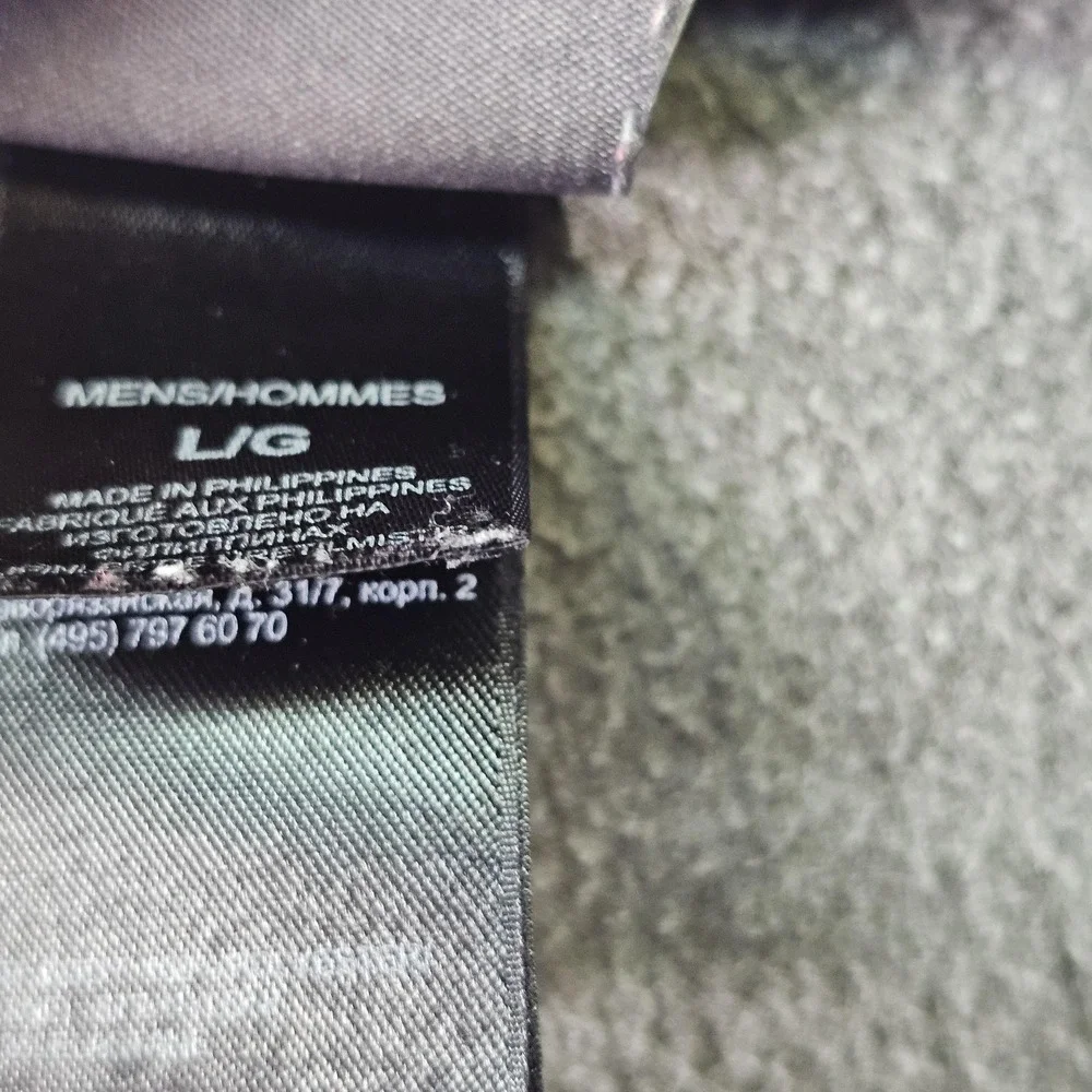 The North Face‎ Fleece Pullover Mens Large Gray Quarter Zip Chest Pocket Panels